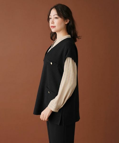 Leilian PLUS HOUSE / レリアンプラスハウス シャツ・ブラウス | ベストレイヤード風トップス【プラス企画】 | 詳細5