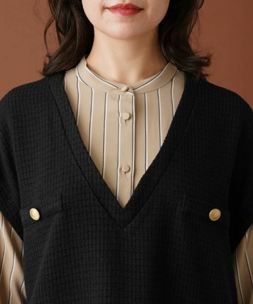 Leilian PLUS HOUSE / レリアンプラスハウス シャツ・ブラウス | ベストレイヤード風トップス【プラス企画】 | 詳細7