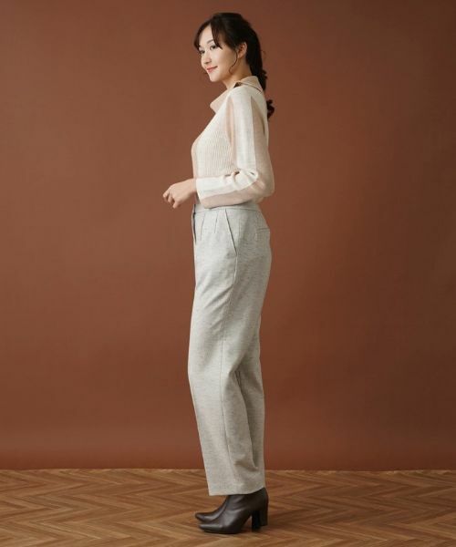 Leilian PLUS HOUSE / レリアンプラスハウス その他パンツ | ネップテーパードパンツ | 詳細2