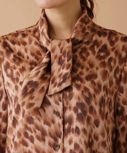 Leilian PLUS HOUSE / レリアンプラスハウス シャツ・ブラウス | レオパード柄ボウタイブラウス | 詳細11