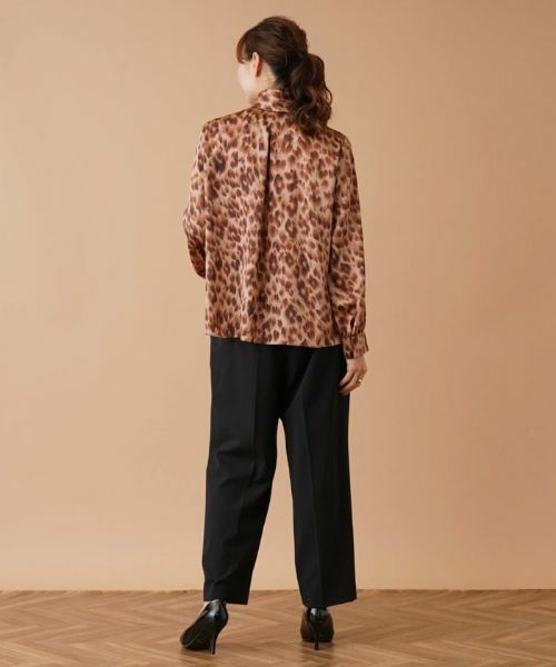 Leilian PLUS HOUSE / レリアンプラスハウス シャツ・ブラウス | レオパード柄ボウタイブラウス | 詳細7