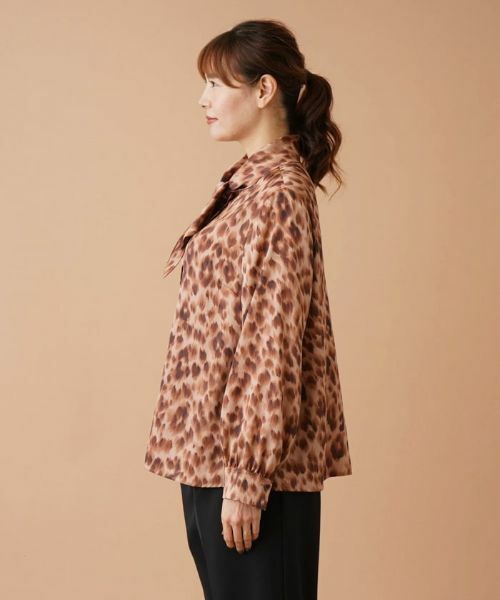 Leilian PLUS HOUSE / レリアンプラスハウス シャツ・ブラウス | レオパード柄ボウタイブラウス | 詳細9