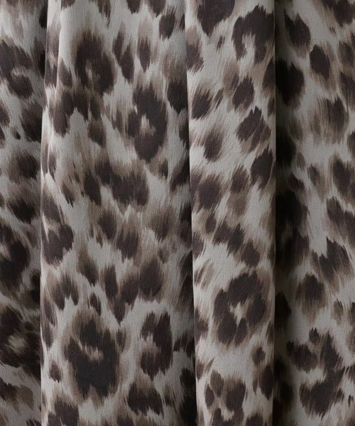 Leilian PLUS HOUSE / レリアンプラスハウス ミニ・ひざ丈スカート | レオパード柄フレアスカート | 詳細12