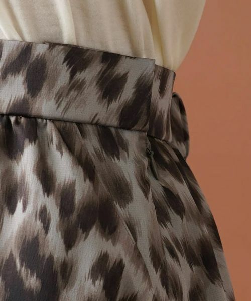 Leilian PLUS HOUSE / レリアンプラスハウス ミニ・ひざ丈スカート | レオパード柄フレアスカート | 詳細9