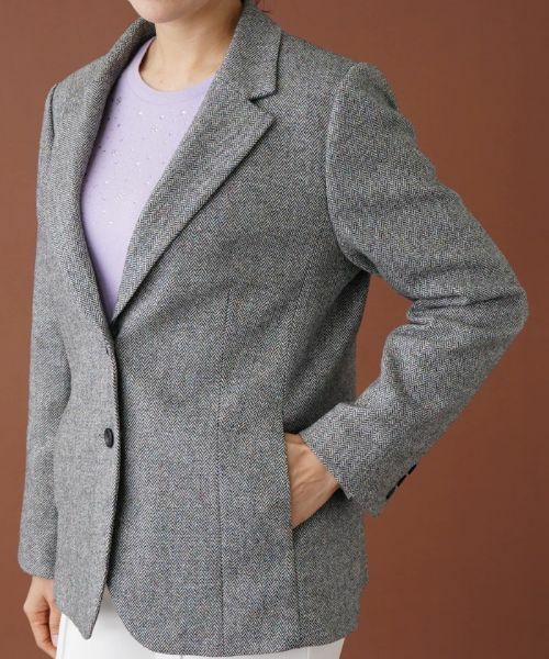 Leilian PLUS HOUSE / レリアンプラスハウス テーラードジャケット | へリンボーンテーラードジャケット | 詳細10