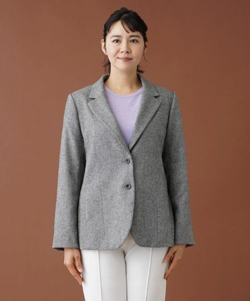 Leilian PLUS HOUSE / レリアンプラスハウス テーラードジャケット | へリンボーンテーラードジャケット | 詳細4
