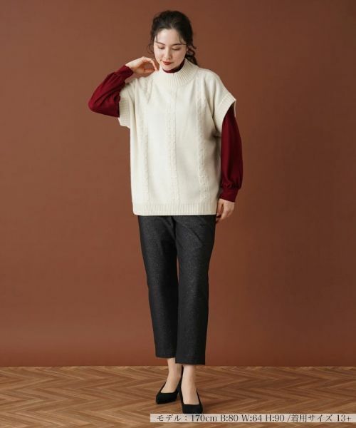 Leilian PLUS HOUSE / レリアンプラスハウス テーラードジャケット | ハイネックニットベスト【MUSE BY ROCHAS Premiere】 | 詳細1