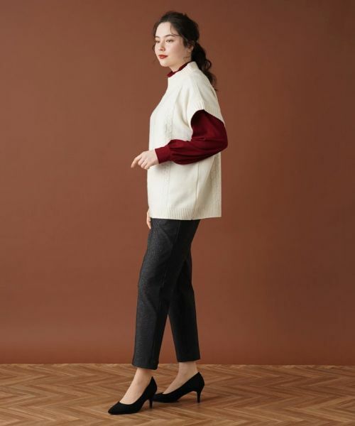 Leilian PLUS HOUSE / レリアンプラスハウス テーラードジャケット | ハイネックニットベスト【MUSE BY ROCHAS Premiere】 | 詳細2