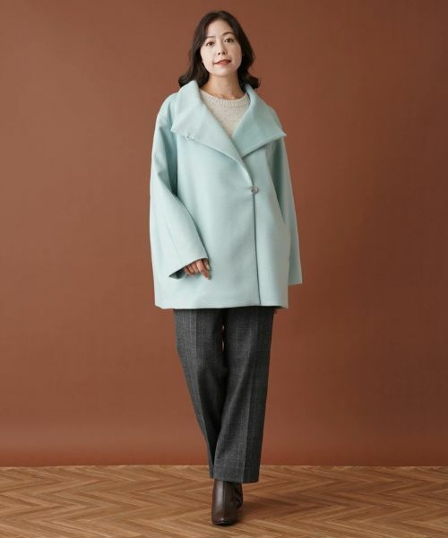 Leilian PLUS HOUSE / レリアンプラスハウス その他アウター | カシミヤスタンドカラーコート | 詳細1