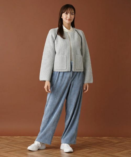 Leilian PLUS HOUSE / レリアンプラスハウス カーディガン・ボレロ | 配色ラインカーディガン【NEMIKA】 | 詳細12