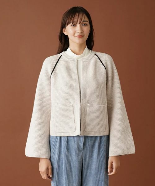 Leilian PLUS HOUSE / レリアンプラスハウス カーディガン・ボレロ | 配色ラインカーディガン【NEMIKA】 | 詳細4