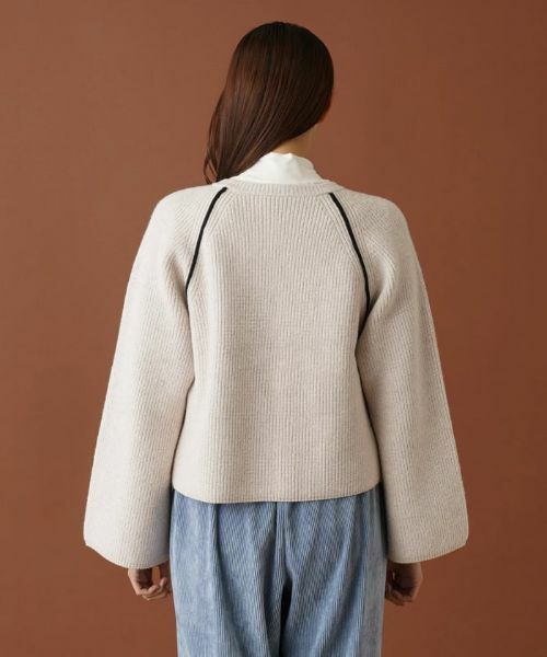 Leilian PLUS HOUSE / レリアンプラスハウス カーディガン・ボレロ | 配色ラインカーディガン【NEMIKA】 | 詳細6