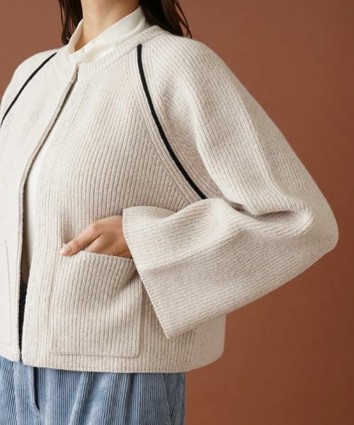 Leilian PLUS HOUSE / レリアンプラスハウス カーディガン・ボレロ | 配色ラインカーディガン【NEMIKA】 | 詳細9