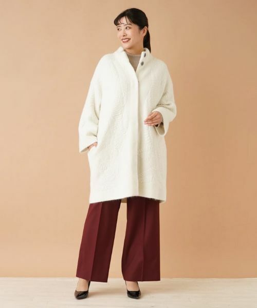 Leilian PLUS HOUSE / レリアンプラスハウス テーラードジャケット | スタンドカラーニットジャケット | 詳細1