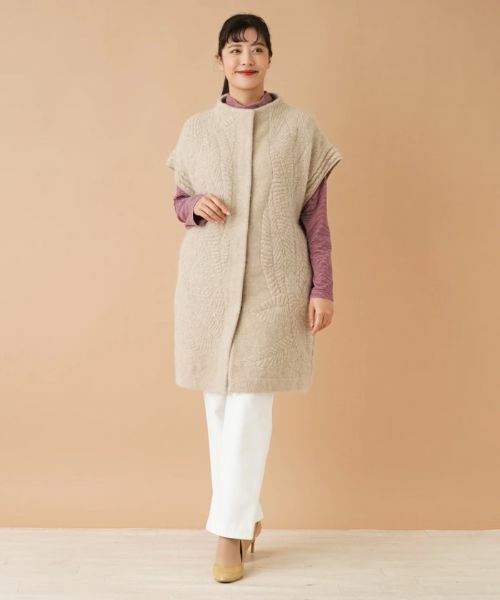 Leilian PLUS HOUSE / レリアンプラスハウス テーラードジャケット | ボトルネックロングニットベスト | 詳細1