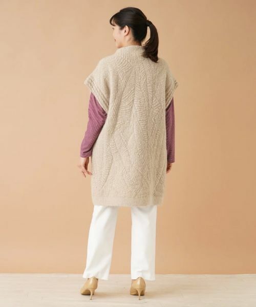 Leilian PLUS HOUSE / レリアンプラスハウス テーラードジャケット | ボトルネックロングニットベスト | 詳細3