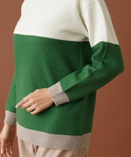 Leilian PLUS HOUSE / レリアンプラスハウス ニット・セーター | カラーブロックハイネックニット | 詳細9