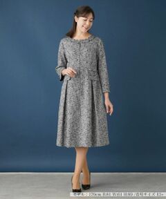 Leilian PLUS HOUSE / レリアンプラスハウス ドレス | 【セレモニー】ミックスツイードタックワンピース