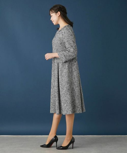 Leilian PLUS HOUSE / レリアンプラスハウス ドレス | 【セレモニー】ミックスツイードタックワンピース | 詳細2