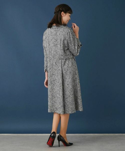Leilian PLUS HOUSE / レリアンプラスハウス ドレス | 【セレモニー】ミックスツイードタックワンピース | 詳細3