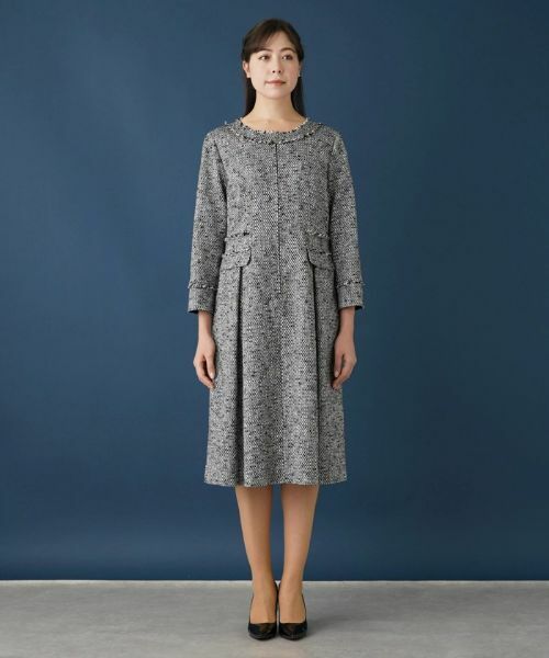 Leilian PLUS HOUSE / レリアンプラスハウス ドレス | 【セレモニー】ミックスツイードタックワンピース | 詳細5