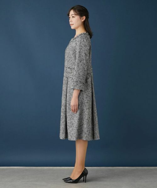 Leilian PLUS HOUSE / レリアンプラスハウス ドレス | 【セレモニー】ミックスツイードタックワンピース | 詳細6