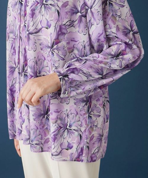 Leilian PLUS HOUSE / レリアンプラスハウス シャツ・ブラウス | フラワープリントリボンブラウス | 詳細10
