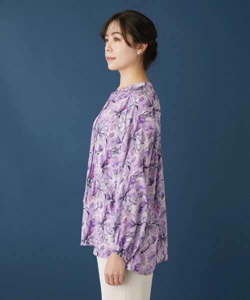 Leilian PLUS HOUSE / レリアンプラスハウス シャツ・ブラウス | フラワープリントリボンブラウス | 詳細6