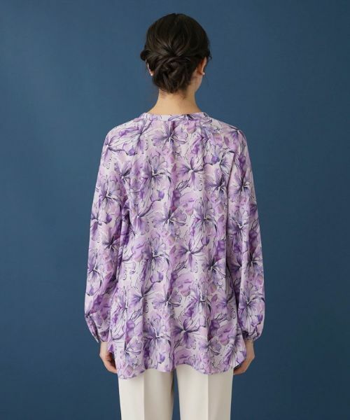 Leilian PLUS HOUSE / レリアンプラスハウス シャツ・ブラウス | フラワープリントリボンブラウス | 詳細7