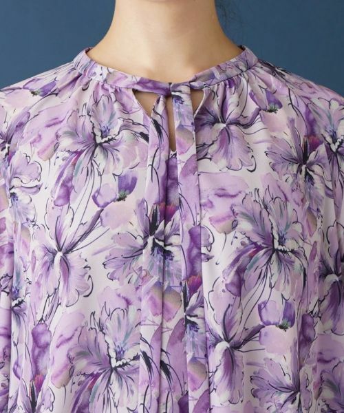 Leilian PLUS HOUSE / レリアンプラスハウス シャツ・ブラウス | フラワープリントリボンブラウス | 詳細8