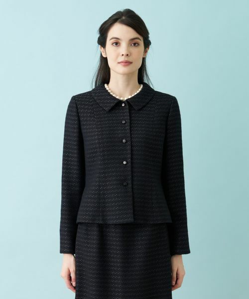 Leilian PLUS HOUSE / レリアンプラスハウス セットアップ | ショールカラーツイードスーツ【セレモニー】 | 詳細11