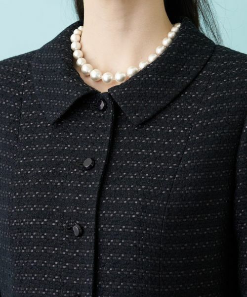 Leilian PLUS HOUSE / レリアンプラスハウス セットアップ | ショールカラーツイードスーツ【セレモニー】 | 詳細13