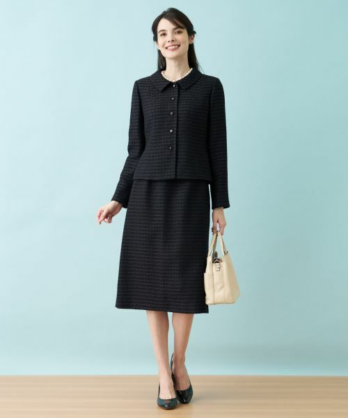 Leilian PLUS HOUSE / レリアンプラスハウス セットアップ | ショールカラーツイードスーツ【セレモニー】 | 詳細2