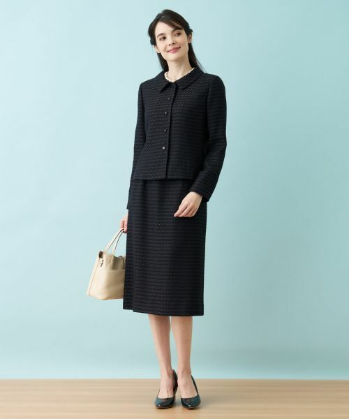 Leilian PLUS HOUSE / レリアンプラスハウス セットアップ | ショールカラーツイードスーツ【セレモニー】 | 詳細3