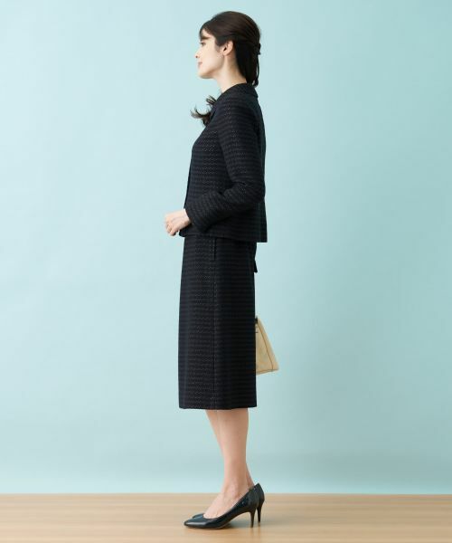 Leilian PLUS HOUSE / レリアンプラスハウス セットアップ | ショールカラーツイードスーツ【セレモニー】 | 詳細4