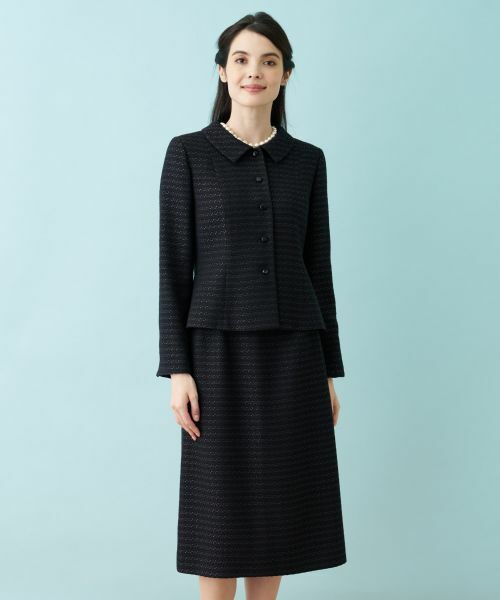 Leilian PLUS HOUSE / レリアンプラスハウス セットアップ | ショールカラーツイードスーツ【セレモニー】 | 詳細8