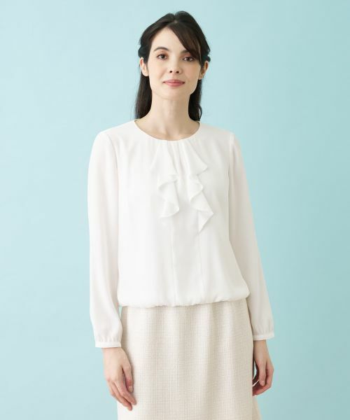 Leilian PLUS HOUSE / レリアンプラスハウス シャツ・ブラウス | 【セレモニー】ラッフルフリルブラウス | 詳細1