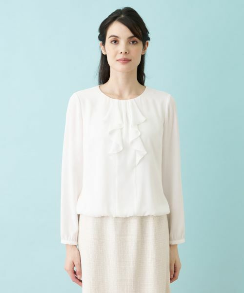 Leilian PLUS HOUSE / レリアンプラスハウス シャツ・ブラウス | 【セレモニー】ラッフルフリルブラウス | 詳細4