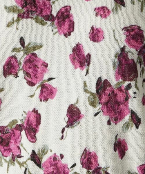 Leilian PLUS HOUSE / レリアンプラスハウス ニット・セーター | ローズ柄クルーネックニット | 詳細11
