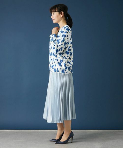 Leilian PLUS HOUSE / レリアンプラスハウス ニット・セーター | ローズ柄クルーネックニット | 詳細13