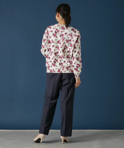 Leilian PLUS HOUSE / レリアンプラスハウス ニット・セーター | ローズ柄クルーネックニット | 詳細3