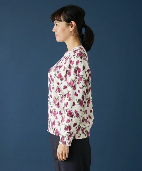 Leilian PLUS HOUSE / レリアンプラスハウス ニット・セーター | ローズ柄クルーネックニット | 詳細5