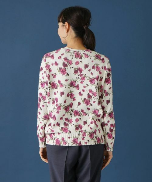 Leilian PLUS HOUSE / レリアンプラスハウス ニット・セーター | ローズ柄クルーネックニット | 詳細6