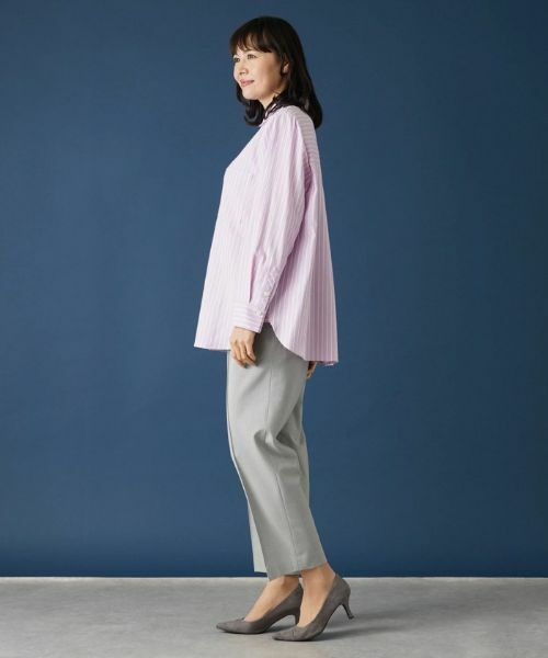 Leilian PLUS HOUSE / レリアンプラスハウス シャツ・ブラウス | バックタック入りストライプシャツ | 詳細2