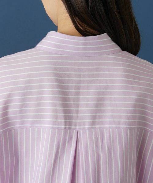 Leilian PLUS HOUSE / レリアンプラスハウス シャツ・ブラウス | バックタック入りストライプシャツ | 詳細8