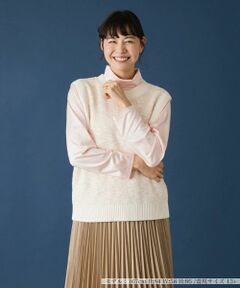 Leilian PLUS HOUSE / レリアンプラスハウス テーラードジャケット | スラブニットベスト