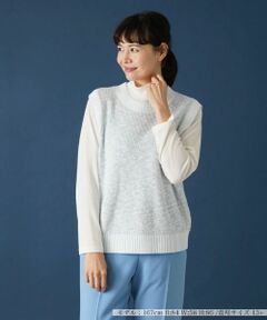 Leilian PLUS HOUSE / レリアンプラスハウス テーラードジャケット | スラブニットベスト