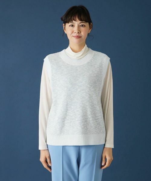 Leilian PLUS HOUSE / レリアンプラスハウス テーラードジャケット | スラブニットベスト | 詳細4