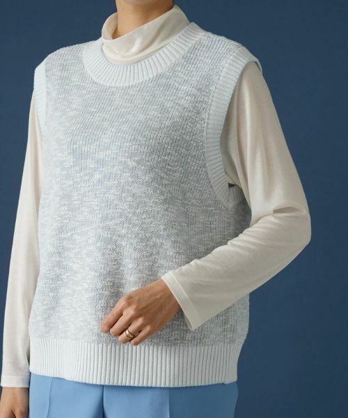 Leilian PLUS HOUSE / レリアンプラスハウス テーラードジャケット | スラブニットベスト | 詳細9