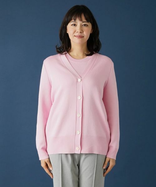 Leilian PLUS HOUSE / レリアンプラスハウス カーディガン・ボレロ | Vネックニットカーディガン | 詳細4